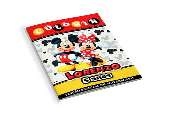 Arte Digital Revistinha de Colorir Mickey e Minnie