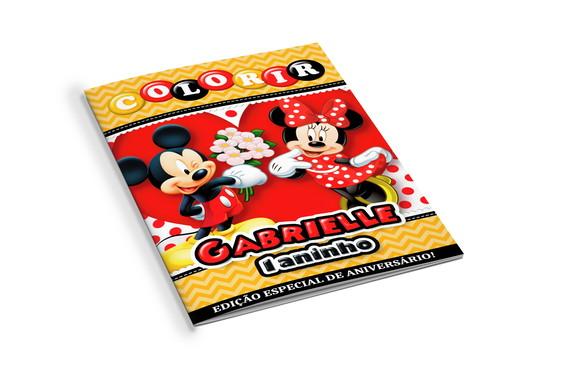 Arte Digital Revistinha de Colorir Mickey e Minnie
