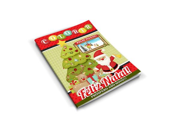 Arte Digital Revistinha de Colorir Natal