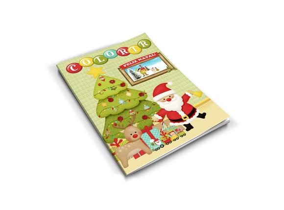 Arte Digital Revistinha de Colorir Natal