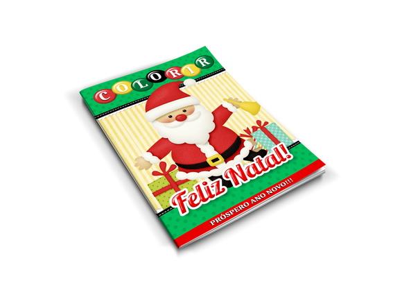 Arte Digital Revistinha de Colorir Natal