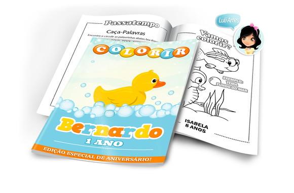 Arte Digital Revistinha de Colorir Patinho