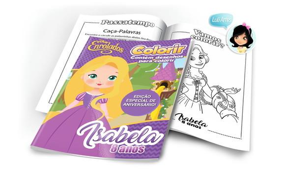Arte Digital Revistinha de Colorir Rapunzel
