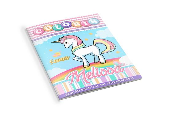 Arte Digital Revistinha de Colorir Unicornio