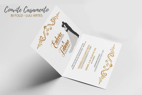 Convite Casamento Amarelo - Arte Digital