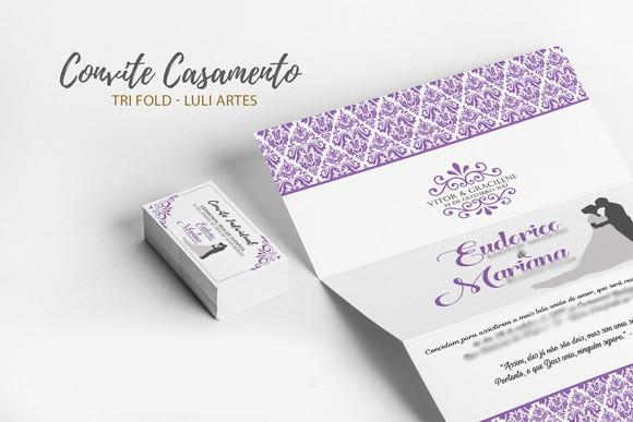 Convite Casamento Lilás - Arte Digital