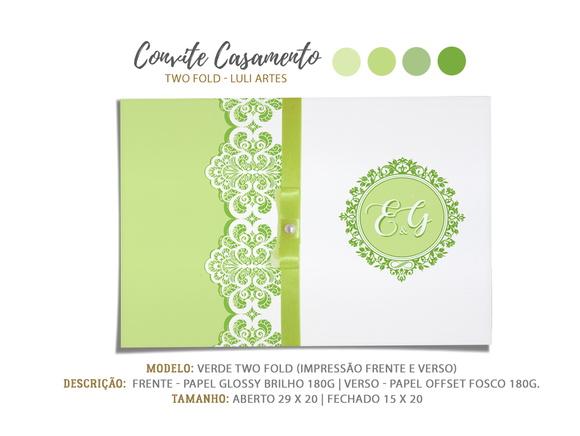 Convite Casamento Verde - Arte Digital