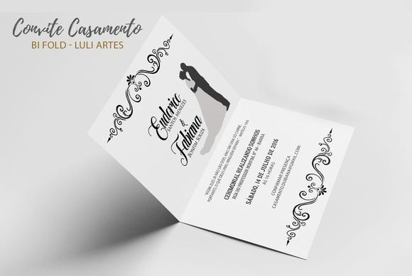 Convite Casamento vermelho vinho - Arte Digital