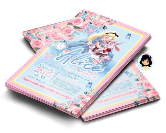 Convite Digital Alice no País das Maravilhas