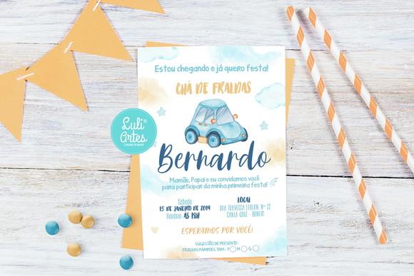 Convite Digital Chá De Bebê (fraldas)