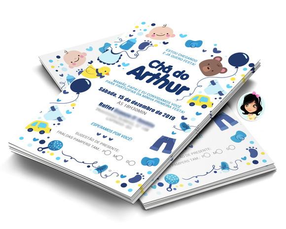 Convite Digital Chá de Bebê Menino
