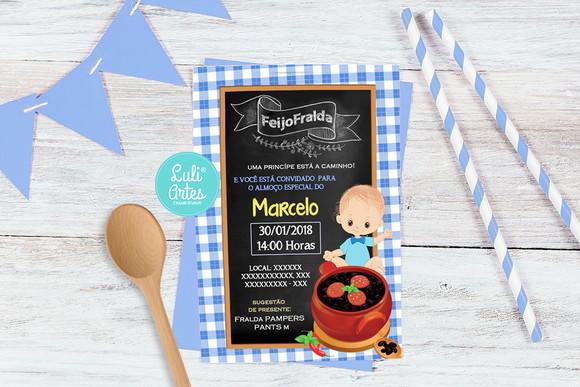 Convite Digital Feijoada Chá de Fraldas