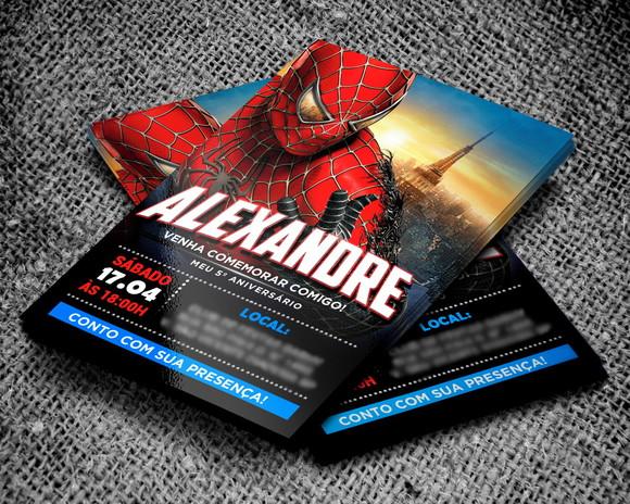 Convite Digital Homem Aranha