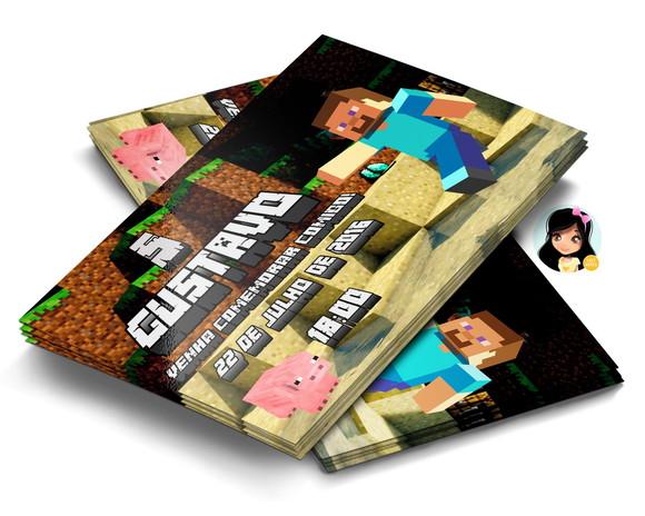 Convite Digital Minecraft