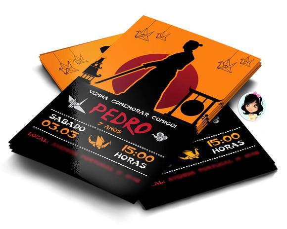 Convite Digital Personalizado Samurai