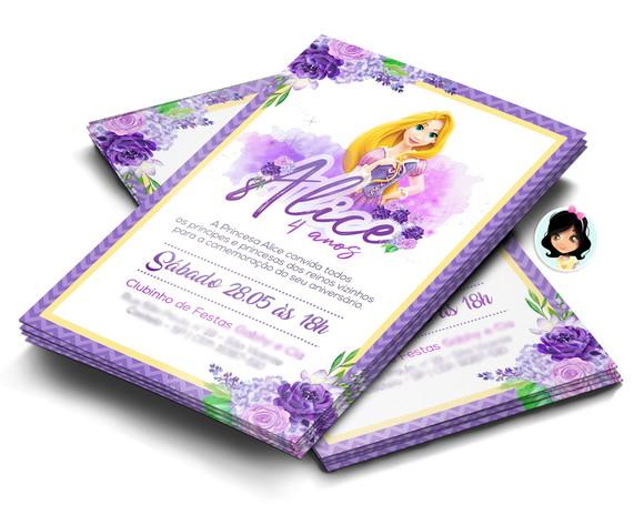 Convite Digital Rapunzel