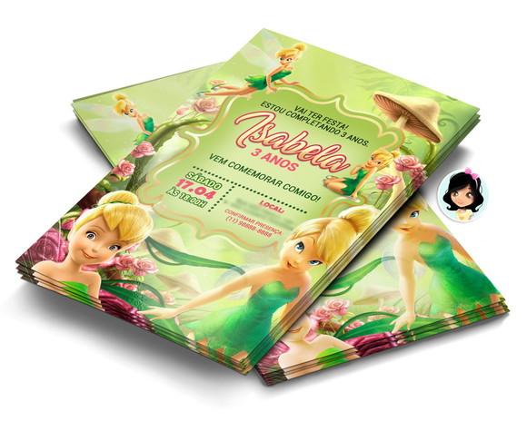 Convite Digital Sininho - Tinker Bell