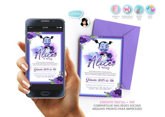 Convite Digital Vampirina
