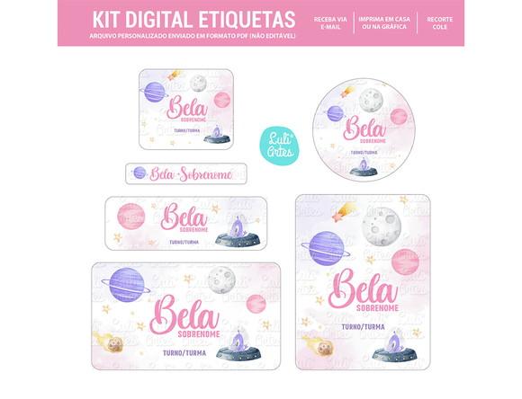 Etiqueta Escolar Digital Astronauta