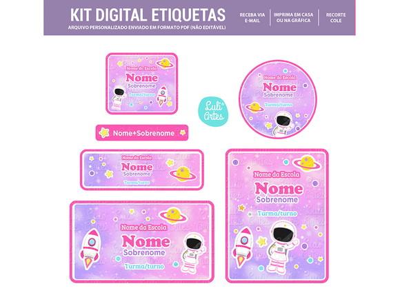 Etiqueta Escolar Digital Astronauta