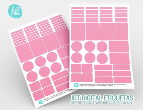 Etiqueta Escolar Digital Bichinhos da Floresta