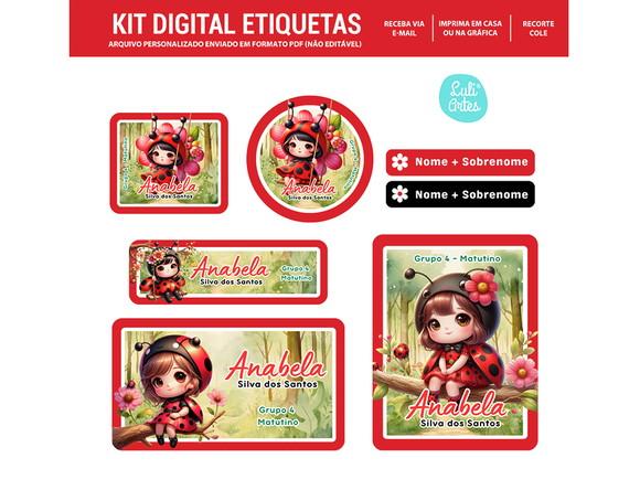 Etiqueta Escolar Digital Joaninha