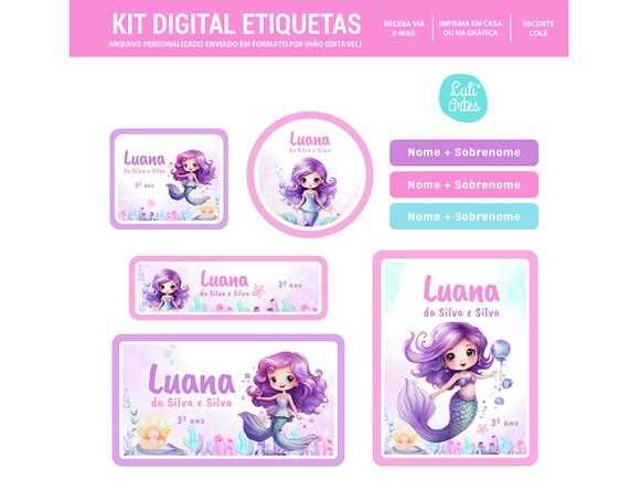 Etiqueta Escolar Digital Sereia