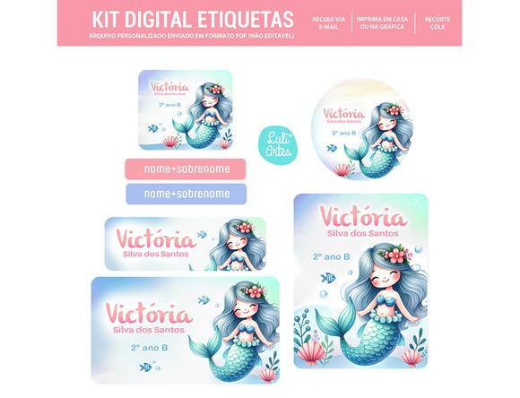Etiqueta Escolar Digital Sereia