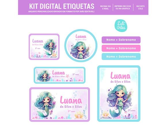 Etiqueta Escolar Digital Sereia