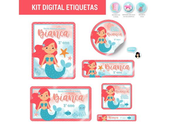 Etiqueta Escolar Digital Sereia