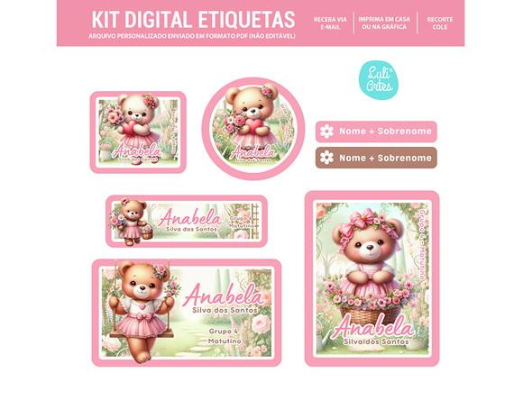 Etiqueta Escolar Digital Ursinha