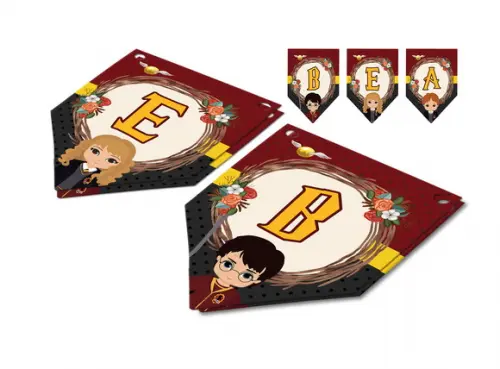 Arte Digital Bandeirola Harry Potter