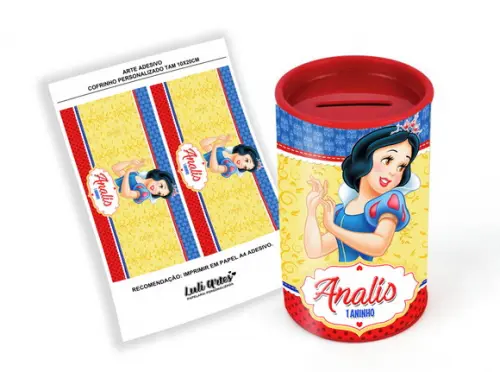 Arte Digital Cofrinho Branca de Neve