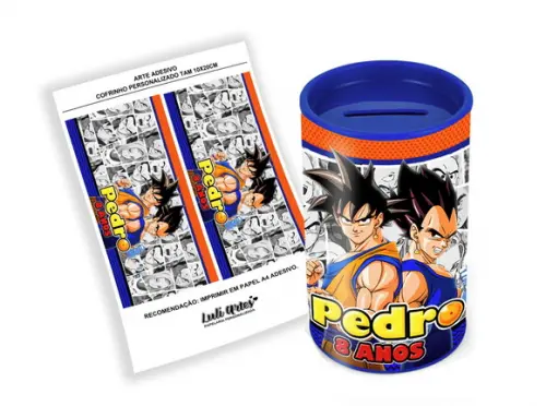 Arte Digital Cofrinho Dragon Ball