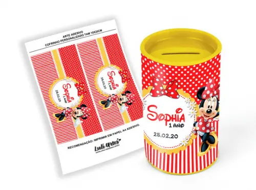 Arte Digital Cofrinho Minnie