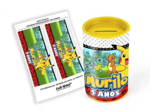 Arte Digital Cofrinho Pokémon