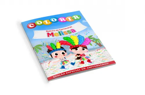 Arte Digital Revistinha de Colorir Carnaval
