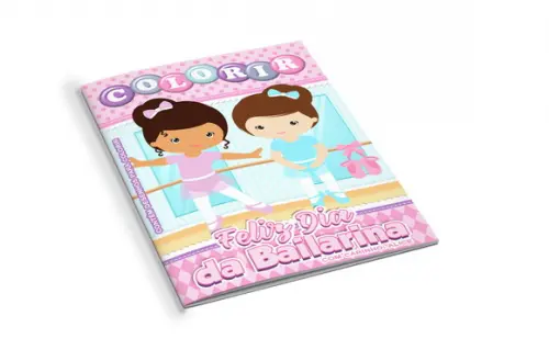 Arte Digital Revistinha de Colorir Dia da Bailarina