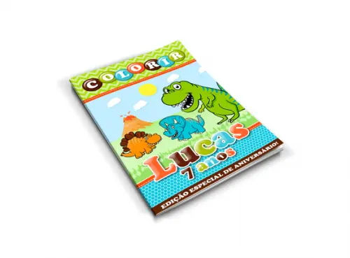 Arte Digital Revistinha de Colorir Dinossauros