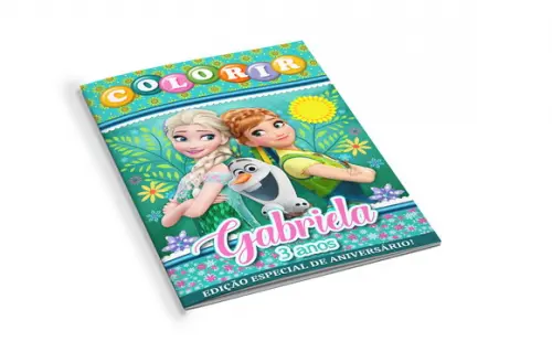 Arte Digital Revistinha de Colorir Frozen Fever