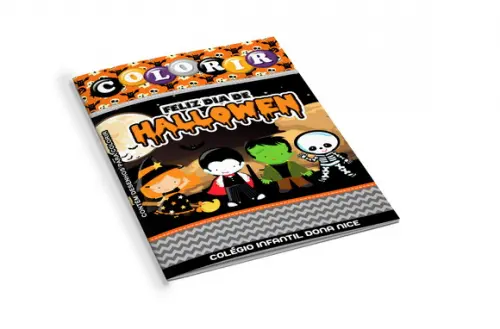 Arte Digital Revistinha de Colorir Halloween