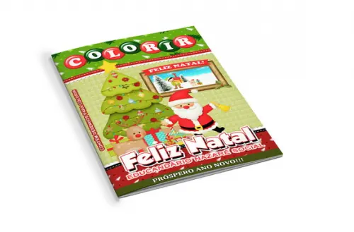 Arte Digital Revistinha de Colorir Natal