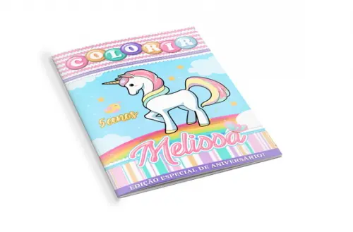 Arte Digital Revistinha de Colorir Unicornio