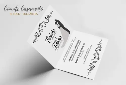 Convite Casamento Azul - Arte Digital