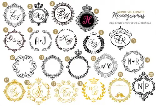 Convite Casamento Azul e Dourado - Arte Digital