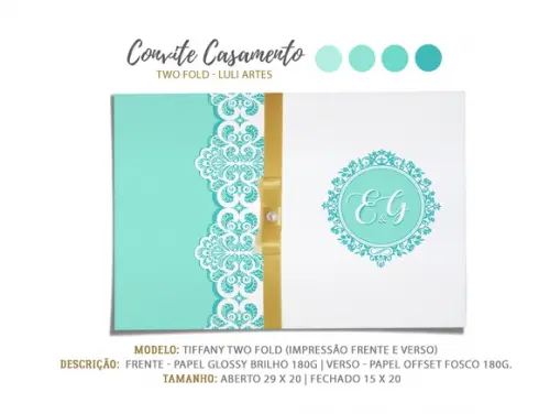 Convite Casamento Tiffany - Arte Digital