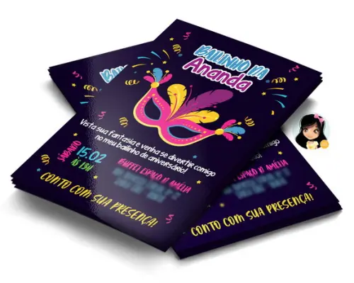 Convite Digital Bailinho de Carnaval