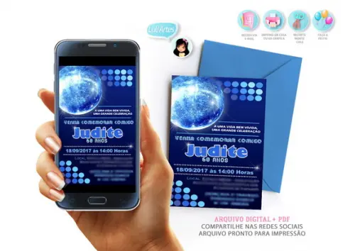 Convite Digital Balada Azul