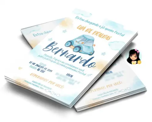 Convite Digital Chá De Bebê (fraldas)