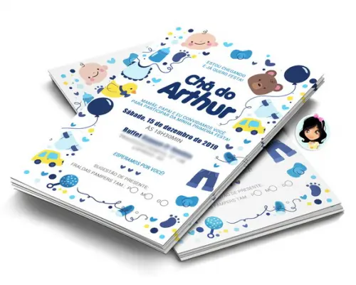 Convite Digital Chá de Bebê Menino